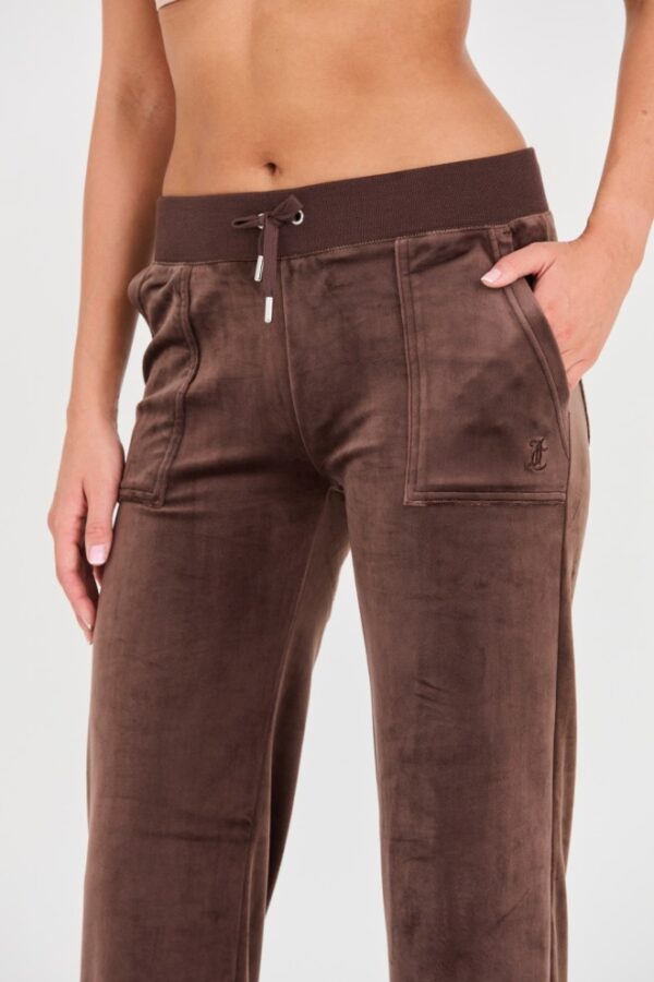 JUICY COUTURE Brązowe damskie spodnie Del Ray Pocket Pant