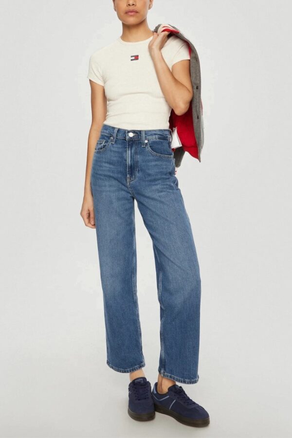 TOMMY JEANS Beżowy damski t-shirt