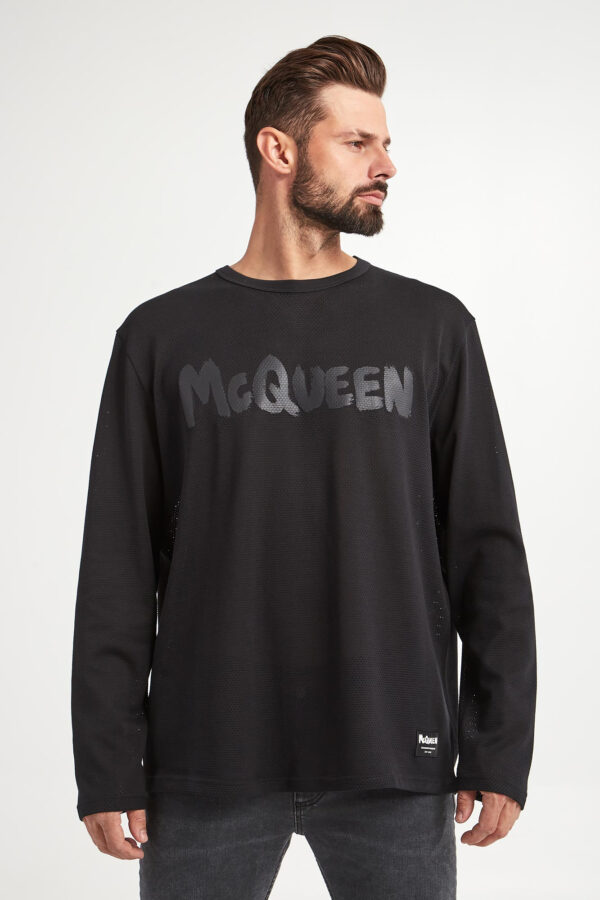 7609b3f7d1a944382392e7bafd22bed7e02b2260 Longsleeve męski z siatki ALEXANDER MCQUEEN