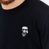 KARL LAGERFELD Czarny sweter męski z wełny merino