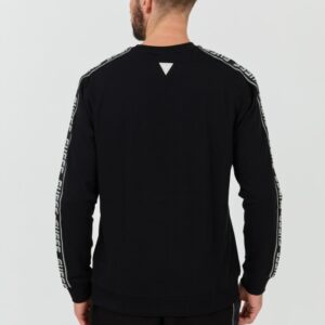 GUESS Czarna męska bluza z lampasami Arlo
