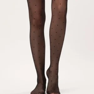 76ac665ef9cb5eb9506dc901b533dea9bd0c2d37 Czarne rajstopy w groszki 20 DEN