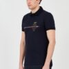 AERONAUTICA MILITARE Granatowe męskie polo Frecce Tricolori Embroidered