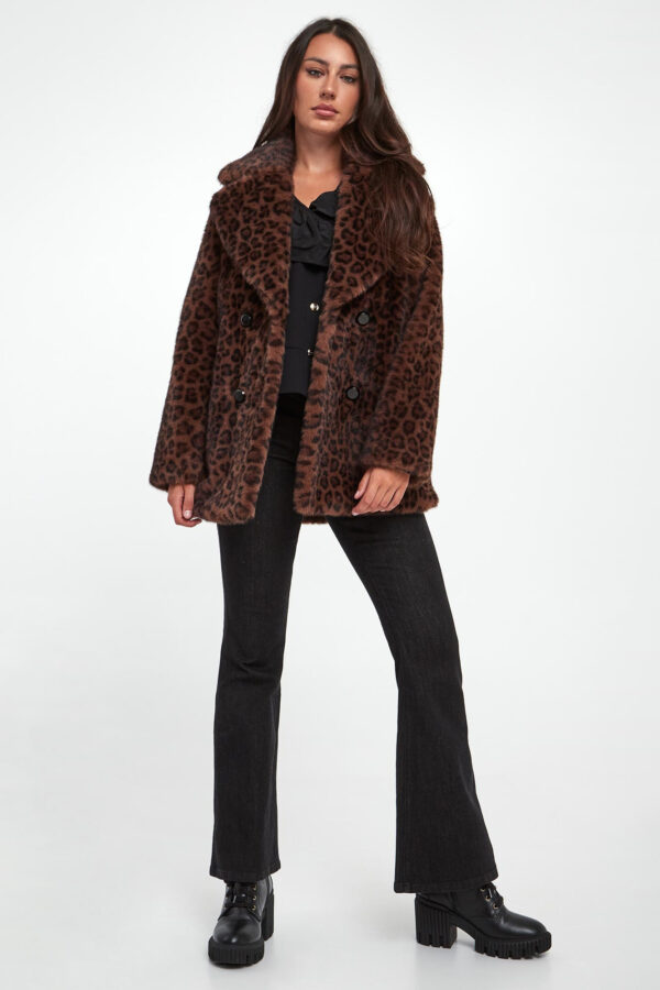 Futro damskie w panterkę JOSEPH RIBKOFF