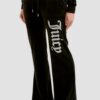 JUICY COUTURE Czarne damskie spodnie dresowe Layla Caviar Trackpant