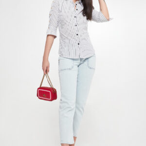 76d9a6a62980dcc77fce6ea63a6f0ddfaeb2a728 Koszula damska w paski Cecrope PINKO