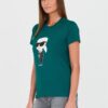 KARL LAGERFELD Zielony damski t-shirt Karl