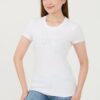 GUESS Biały damski t-shirt Sangallo Tee