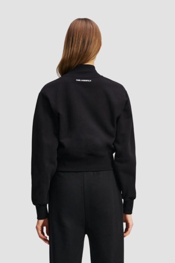 KARL LAGERFELD Сzarny damski bomber Ikon Patch Buttons