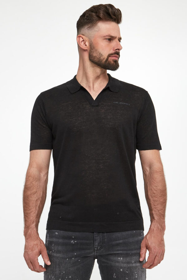 Polo męskie lniane KARL LAGERFELD