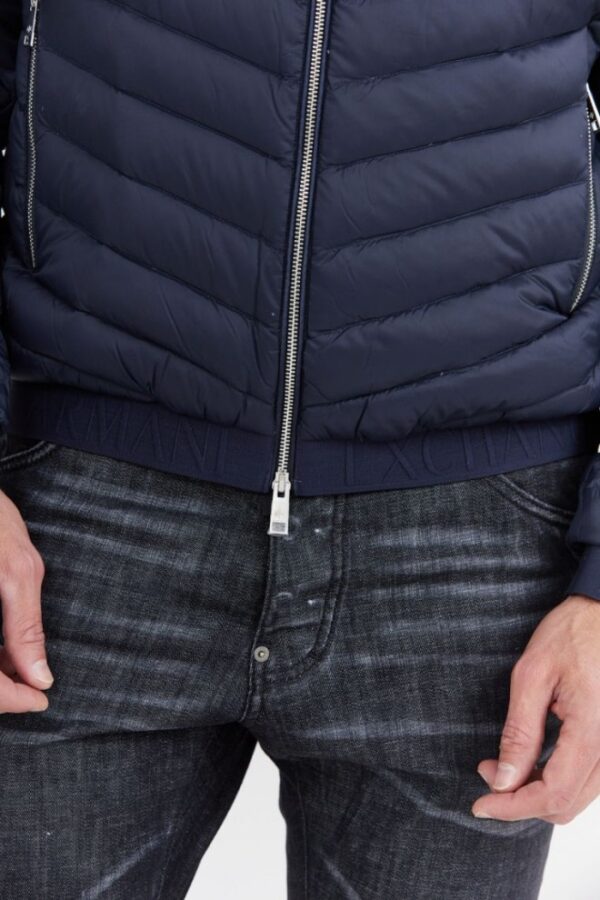 ARMANI EXCHANGE Granatowa puchowa kurtka przejściowa męska