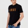 AMIRI T-shirt męski czarny z pomarańczowym logo