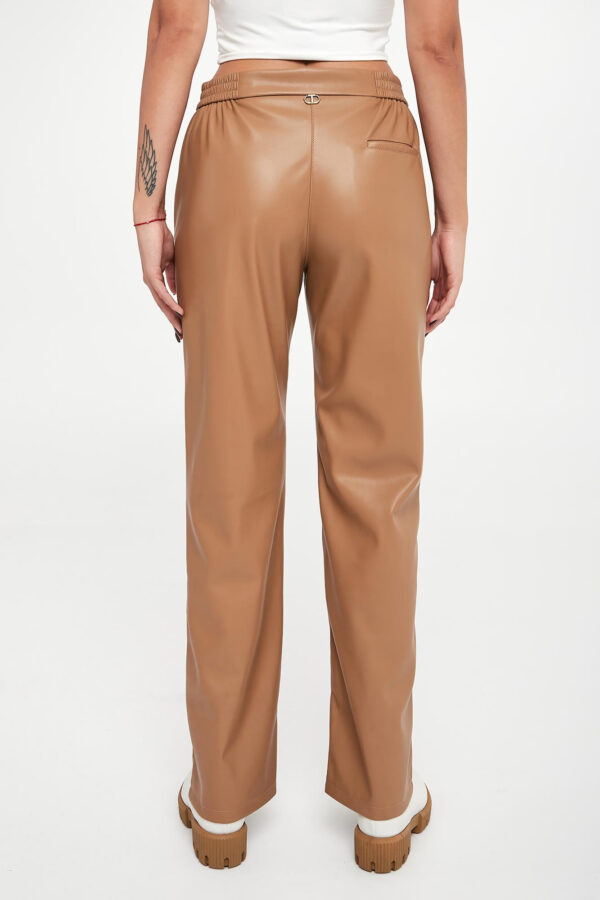 78605ecd431419c6535530e3713d73e7e6c083c8 Spodnie damskie z imitacji skóry TWINSET