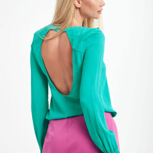 7887d3bffd58da80a6b7379f5ab3c79b7973cce9 Bluzka damska z odkrytymi plecami PATRIZIA PEPE