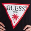 78bb1c6c4848549f7f31067cd0cfe326160b9488 GUESS Czarna damska sukienka na ramiączka z trójkątnym logo