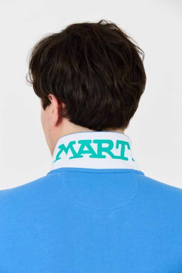 LA MARTINA Niebieskie męskie polo z dużym logo