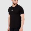 EA7 Czarny t-shirt męski z naszywką z logo