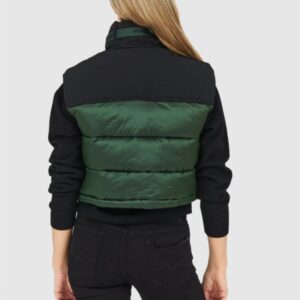 7a1ca85d758fa82e480eccc2f40c8a85158f9a47 INVICTA Zielony puchowy krótki bezrękawnik damski