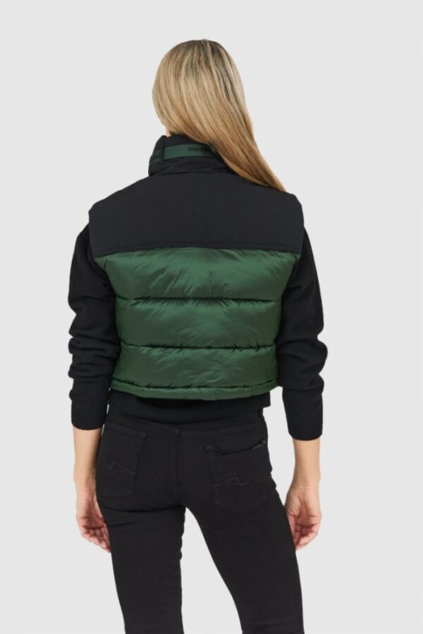 INVICTA Zielony puchowy krótki bezrękawnik damski