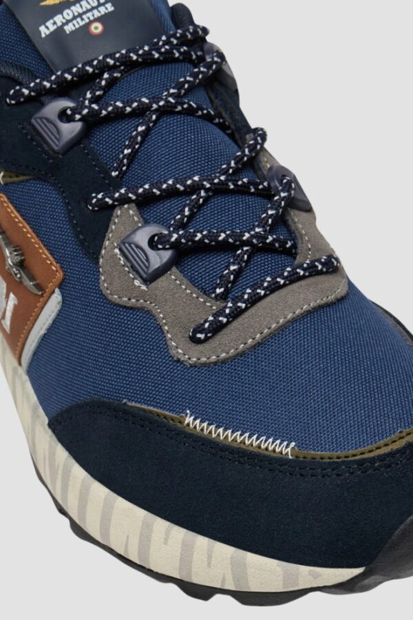 7a40608fcf0de39f3efa4079b653fb53f7fd4c93 AERONAUTICA MILITARE Granatowe męskie sneakersy AM23
