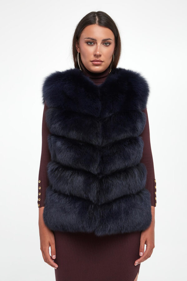 7a62f98675b03c958f5f1ff79aa51c4fde482192 Kamizelka damska futrzana z lisa SUPREMA