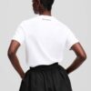 KARL LAGERFELD Biały damski t-shirt z cyrkoniami Hearts RS