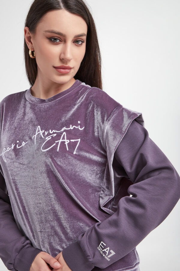 Bluza damska welurowa EA7 EMPORIO ARMANI