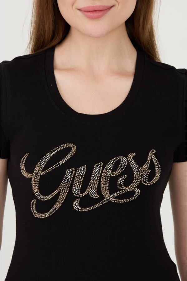 GUESS Czarny damski t-shirt Script