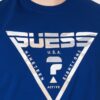 GUESS Granatowy t-shirt męski z logo w moro