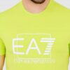 EA7 Zielony męski t-shirt z dużym białym logo