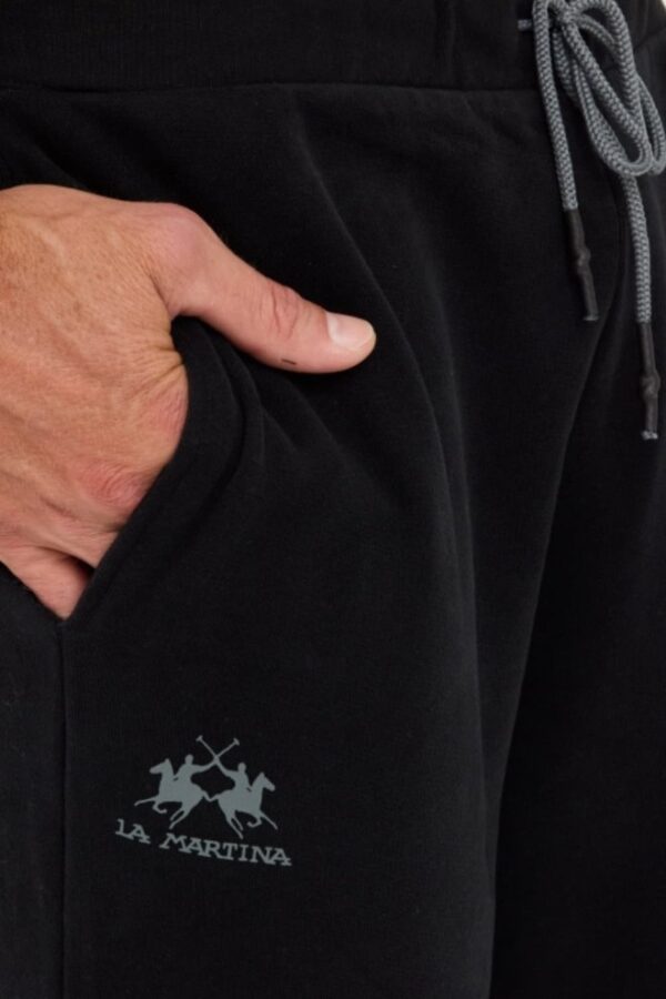 LA MARTINA Czarne męskie spodnie dresowe