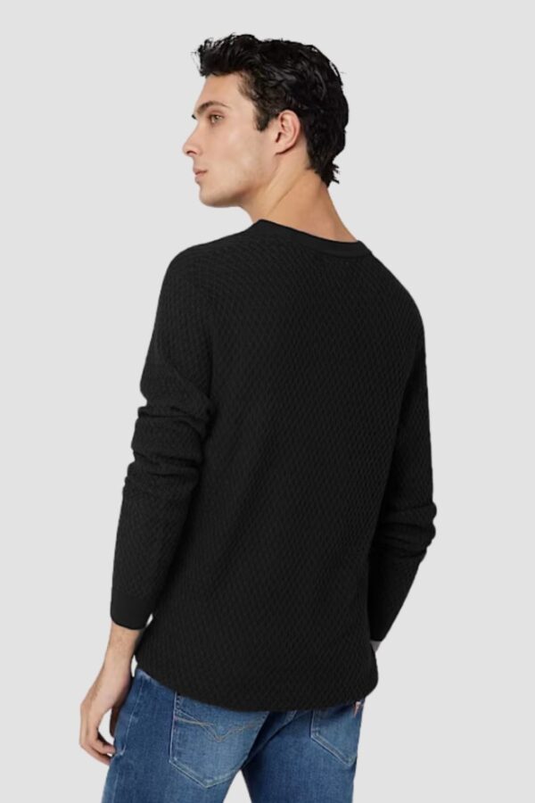 7d32dddd2085b10fb259eac2af4aac5f8cc976c1 GUESS Czarny sweter męski Davin Cn Ls