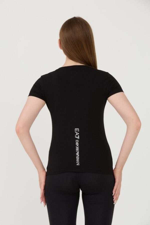 EA7 Czarny damski t-shirt
