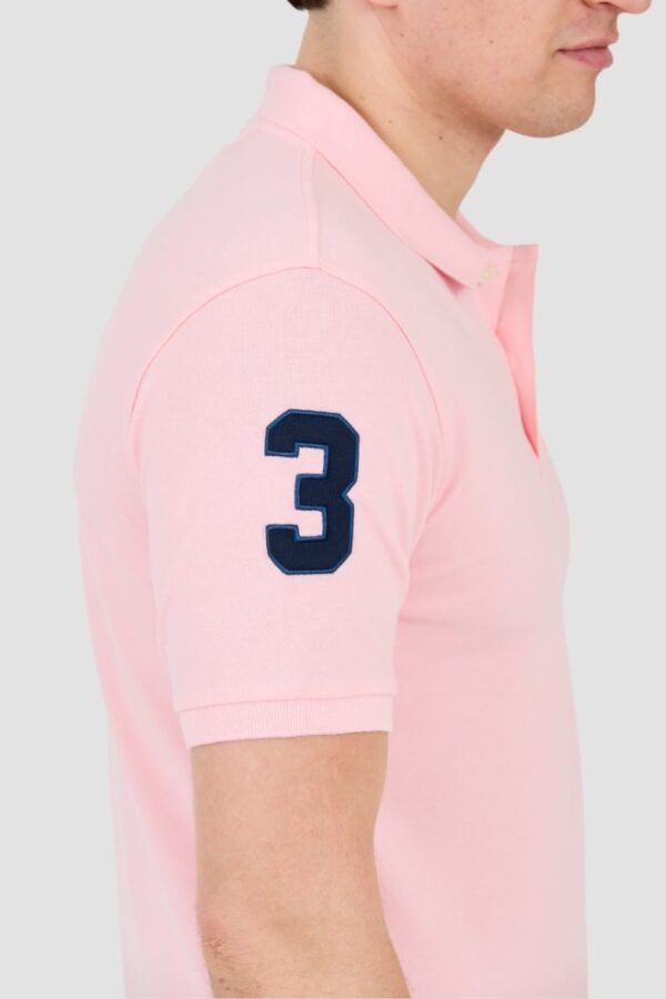 LA MARTINA Różowe męskie polo z małym logo