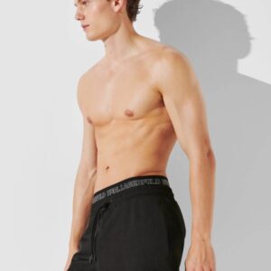 7d9a1bda14f08b622d88e79bfff3debc21755f2c KARL LAGERFELD Czarne kąpielówki męskie Ikon