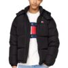 TOMMY JEANS Czarna męska kurtka z naturalnym wypełnieniem