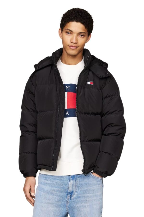 TOMMY JEANS Czarna męska kurtka z naturalnym wypełnieniem