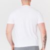 EA7 Biały t-shirt męski z aplikacją z logo