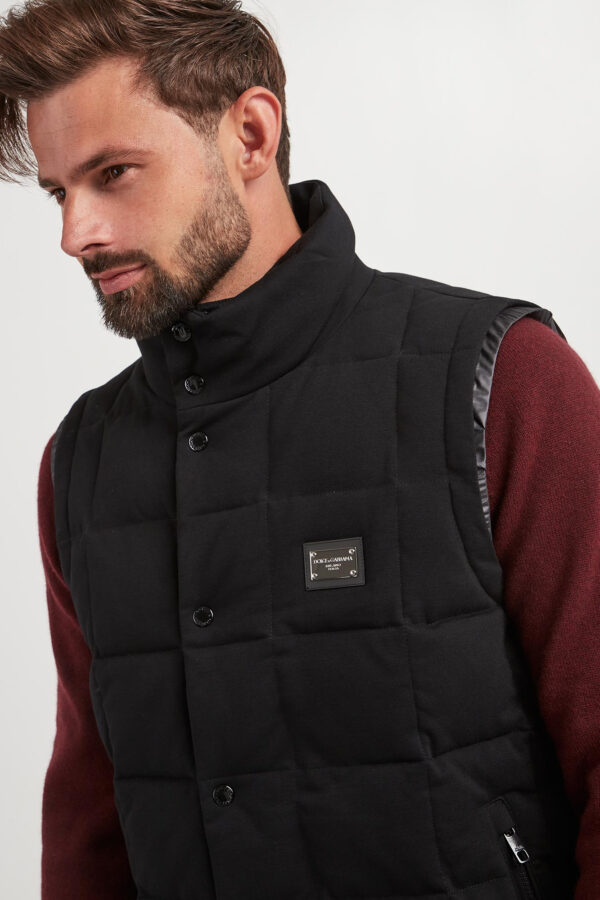 7e3040211c4e56c8b47086232afbd1eeac24e9e2 Kamizelka męska pikowana DOLCE & GABBANA