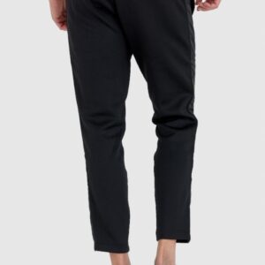 LA MARTINA Czarne męskie spodnie dresowe z lampasami