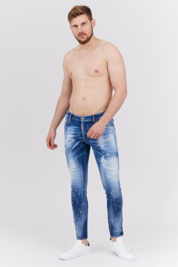7f3cffa09ec3b6de1c5349ad041759975d31f3ac DSQUARED2 Niebieskie jeansy męskie super twinky jean, Rozmiar 54