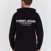 TOMMY JEANS Czarna męska bluza z kapturem