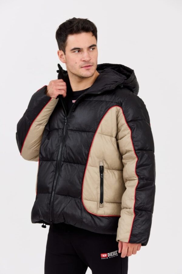 DIESEL Czarna męska kurtka W-OSTEND, Rozmiar 48