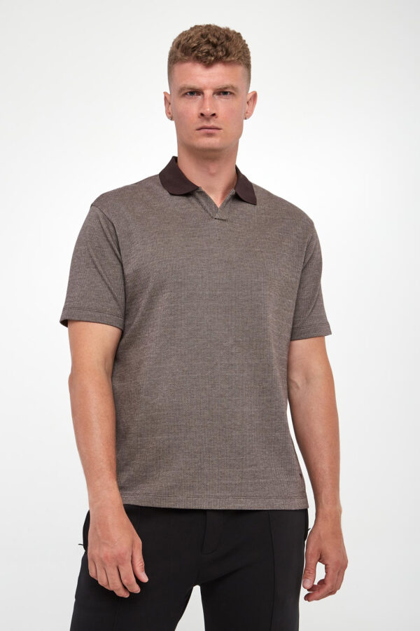 Polo męskie w jodełkę EMPORIO ARMANI