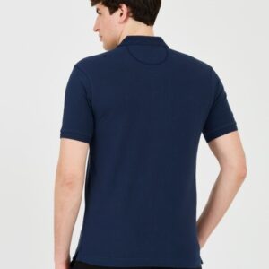 LA MARTINA Granatowe męskie polo z małym logo