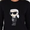 KARL LAGERFELD Czarna damska bluza Ikonik 2.0