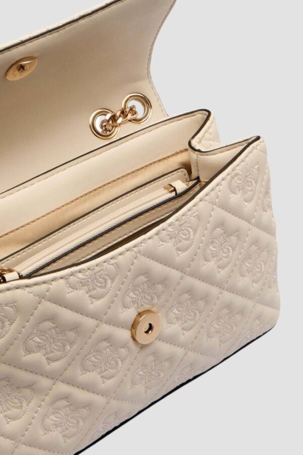 GUESS Biała kopertówka damska Adelasia Cnvrtble