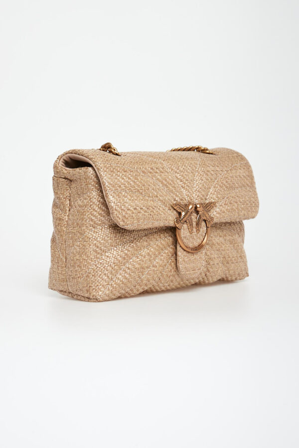 Torebka damska z rafii Love Bag Puff PINKO