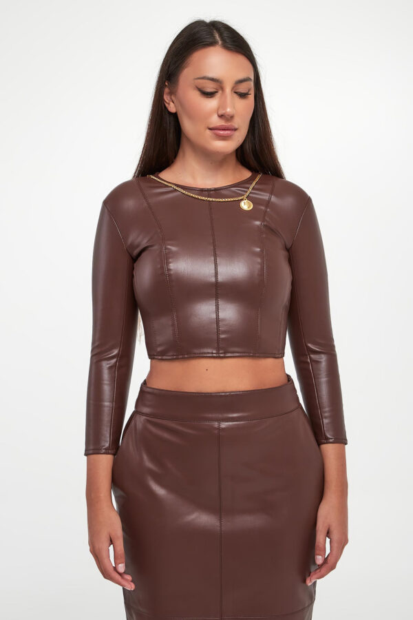 81631c837863364b79a7b59b72427b3f2df83e51 Żakiet z ekoskóry ELISABETTA FRANCHI