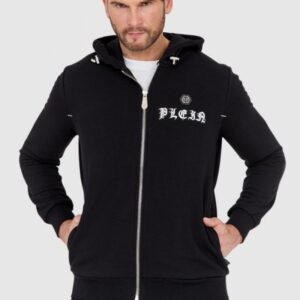 819b642f115514b573b949348685e17491e6bb35 PHILIPP PLEIN Czarny dres męski z gotyckim logo